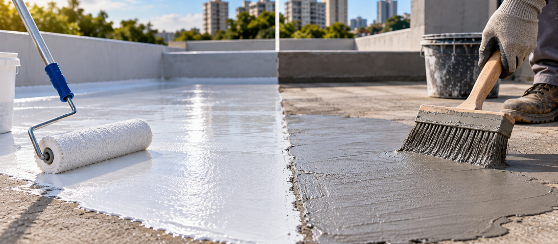 Comparativo de Impermeabilização no Terraço