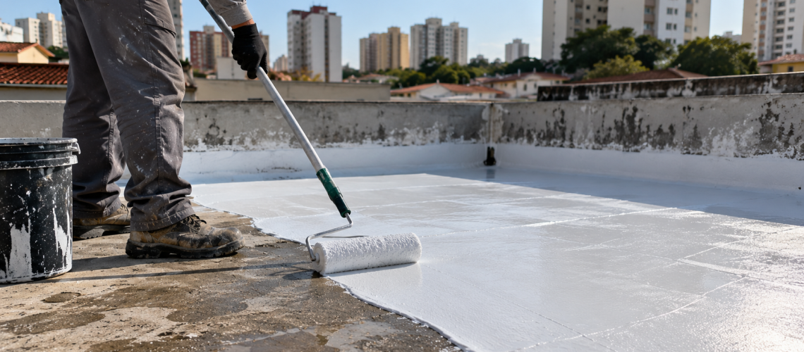 Impermeabilização de terraço urbano